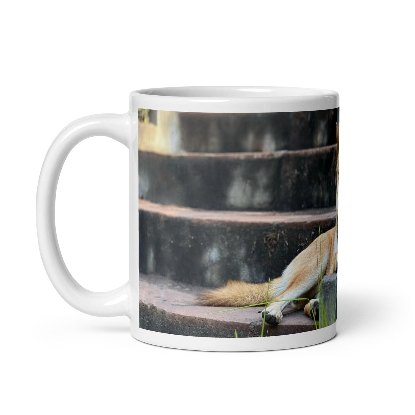 Tifón - Shiba Inu White glossy mug