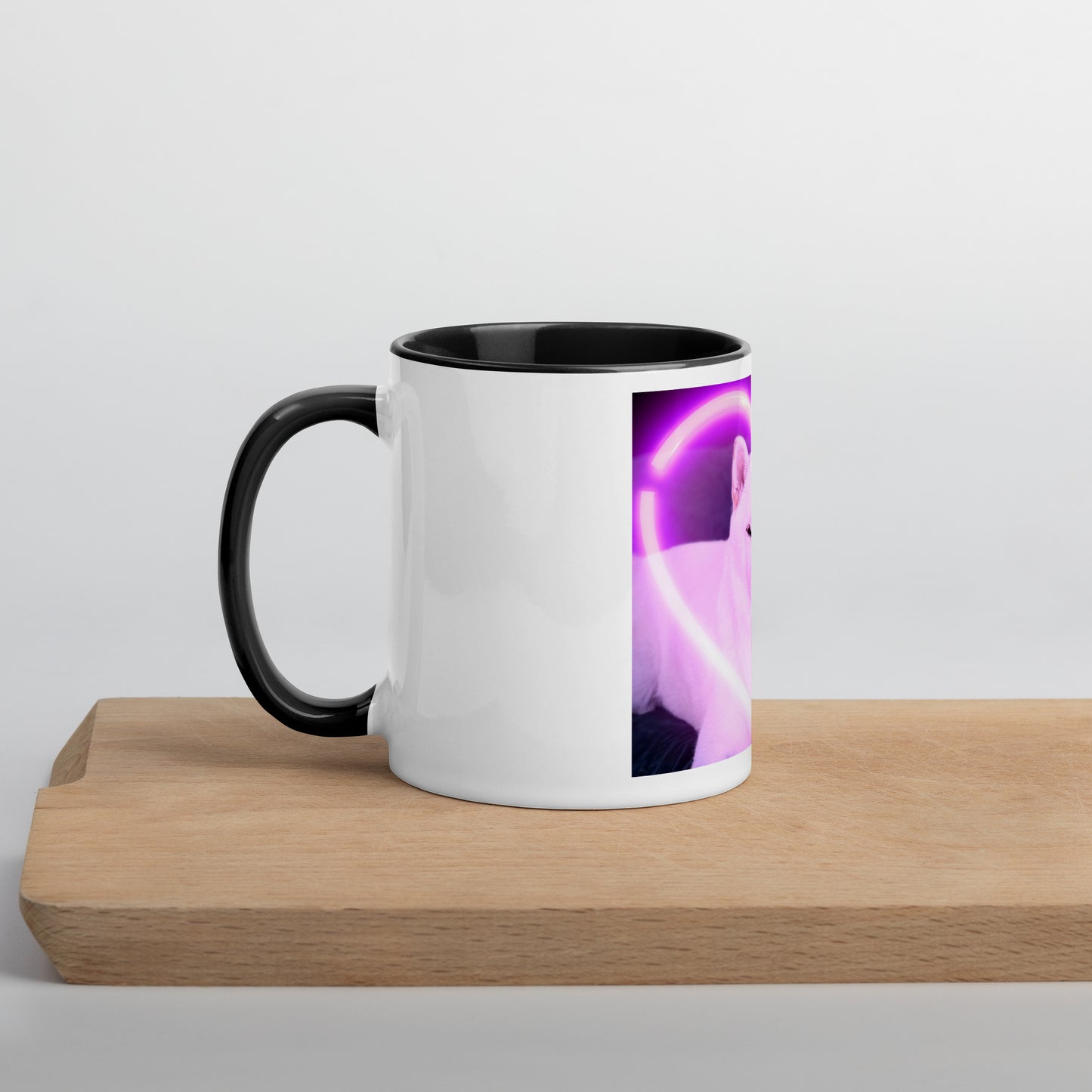 Killa White Shiba Inu Mug with Black Inside