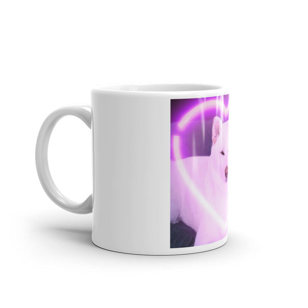Love Killa - White Shiba Inu glossy mug