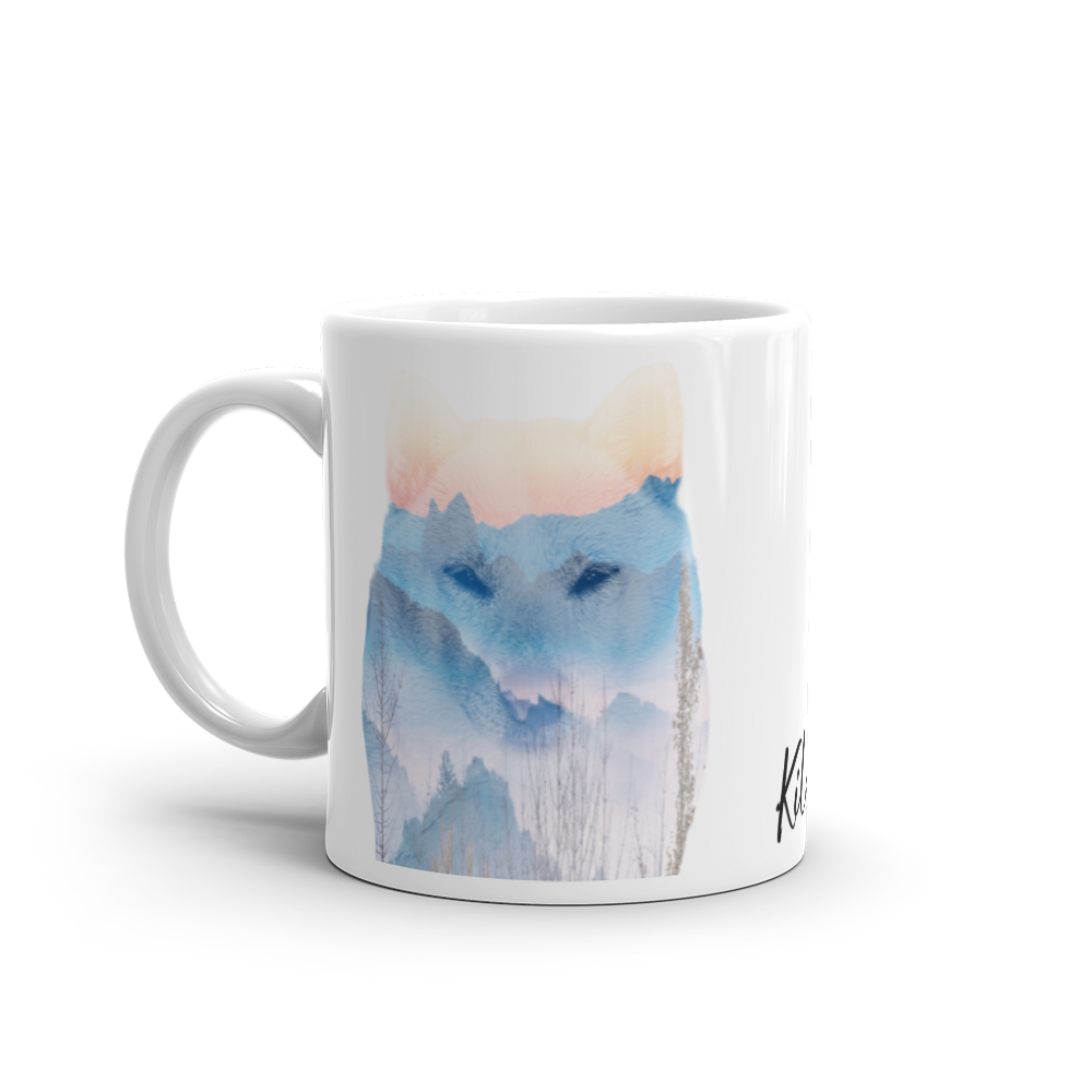 Killa White Shiba Inu - White glossy mug