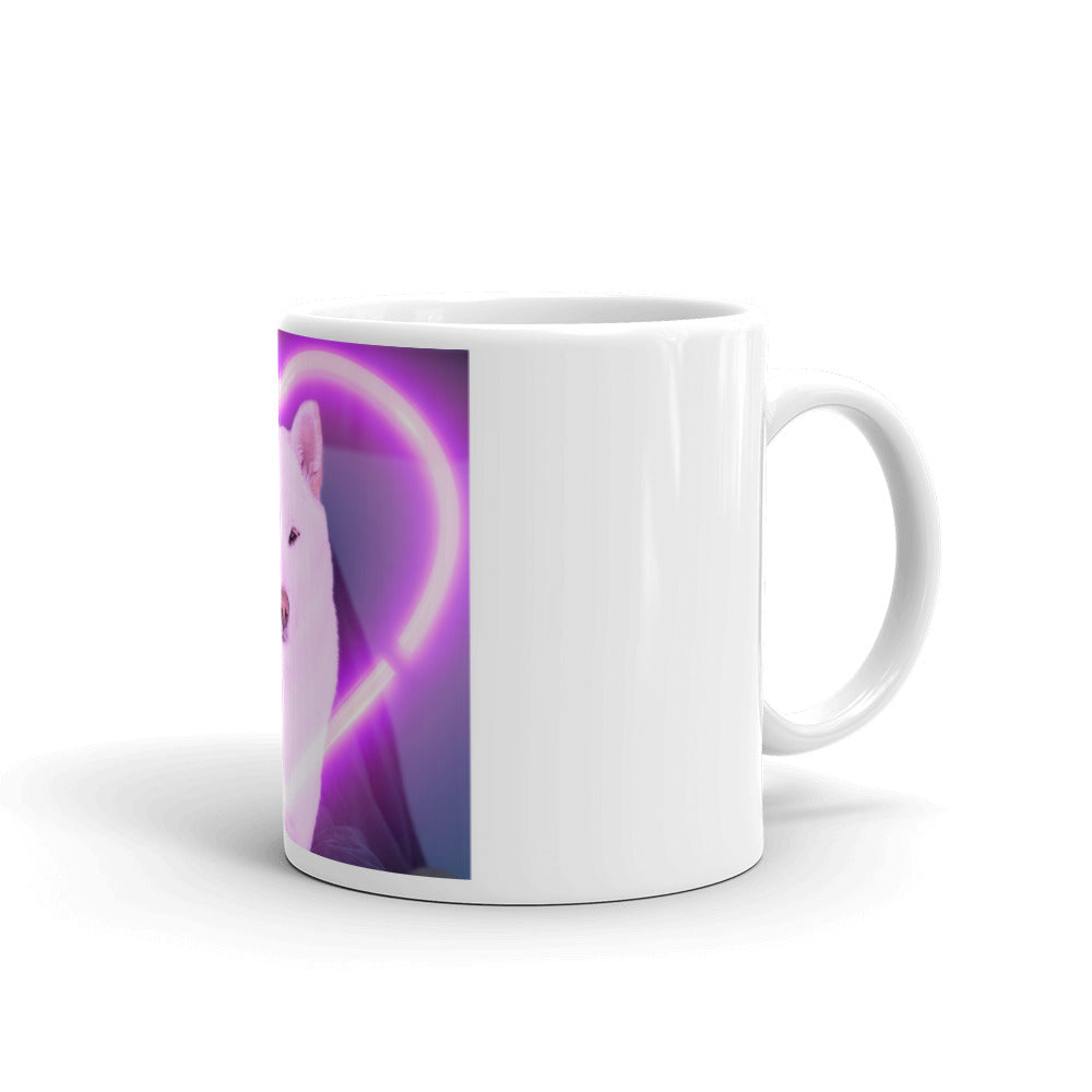 Love Killa - White Shiba Inu glossy mug