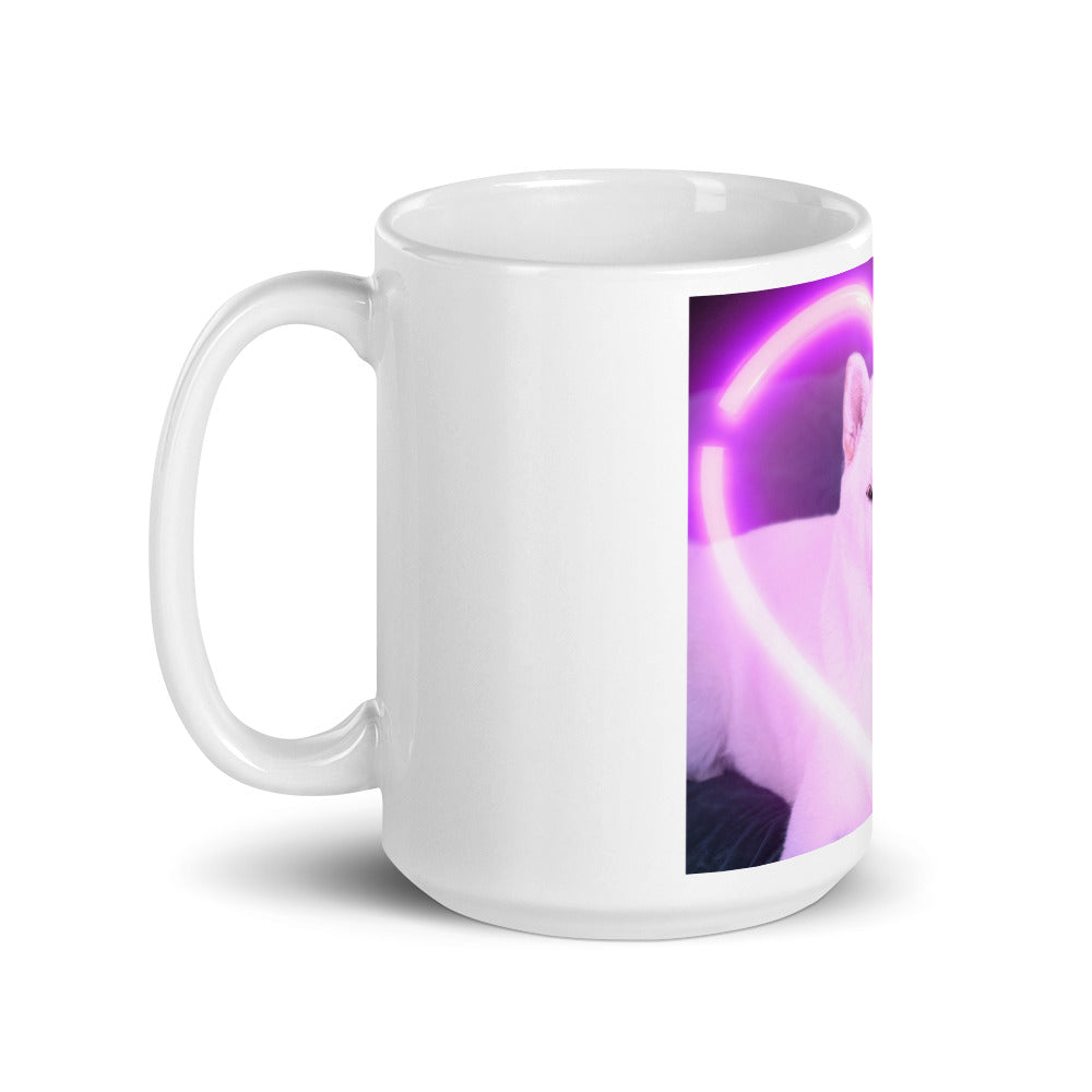 Love Killa - White Shiba Inu glossy mug