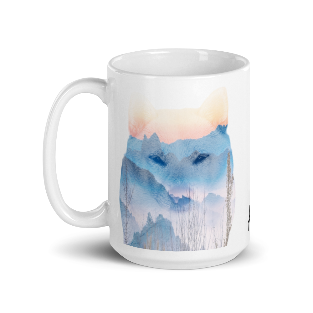 Killa White Shiba Inu - White glossy mug